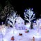 5 Pcs Christmas Village Trees with LED Light Christmas Village Accessories White Christmas Tree Artificial Xmas Mini Bare Branch Tree for Winter Christmas Decoration 5.9 Inch 7.9 Inch(Modern)